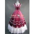 Civil War Gothic Southern Belle Ball Red Gown Dress