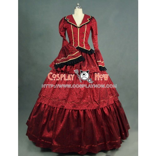 Victorian Lolita Civil War Evening Gothic Lolita Dress Garnet