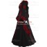 Carnival Renaissance Medieval Maria Schwarz-Bordeaux Strappy Dress Robe