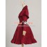 Gothic Lolita Cosplay Victorian Cape Reenactment Steampunk Stage Red Dress Costume