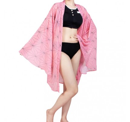 Demon Slayer Nezuko Kamado Swim Cosplay Costume