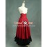 Victorian Lolita Edwardian Period Pleated Skirt Punk Lolita Dress Red