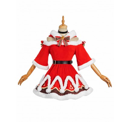 Genshin Impact Barbara Christmas Cosplay Costume Dress