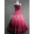 Southern Belle Satin Lolita Ball Gown Prom Red Dress