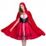 Little Red Princess Cosplay Costume Masquerade Ball Gown Cloak Dress