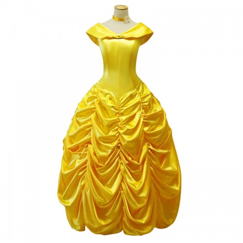 Beauty and the Beast Cosplay Princess Belle Costume Dress
