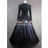 Civil War Victorian Brocaded Ball Gown Black Dress