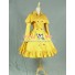 Gothic Lolita Cosplay Victorian Cape Reenactment Steampunk Stage Yellow Dress Costume