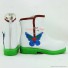 White & Green Hoozuki no Reitetsu Hakutaku Embroidery Cosplay Boots