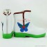 White & Green Hoozuki no Reitetsu Hakutaku Embroidery Cosplay Boots