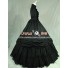 Victorian Gothic Black Ball Gown Reenactment Steampunk Punk Lolita Dress Costume