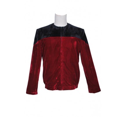 Star Trek Cosplay Picard Black Red Costume