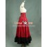 Victorian Lolita Edwardian Period Pleated Skirt Punk Lolita Dress Red
