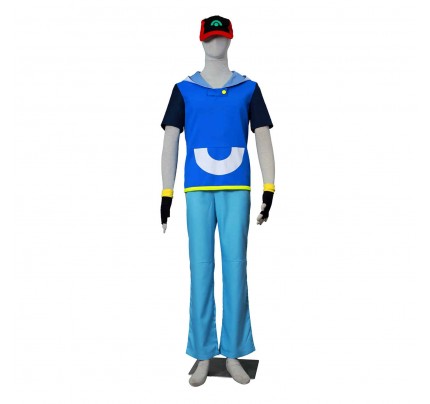 Pokemon Pocket Monsters Ash Katchum Cosplay Costume-A