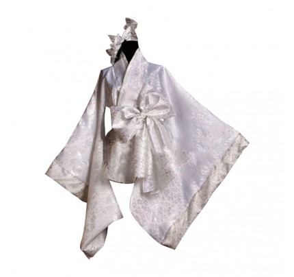 Lolita Cosplay White Universal Japan Kimono Dress Costume