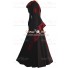 Carnival Renaissance Medieval Maria Schwarz-Bordeaux Strappy Dress Robe