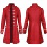 Solid Color Fashion Steampunk Retro Uniform Stand Collar Overcoat