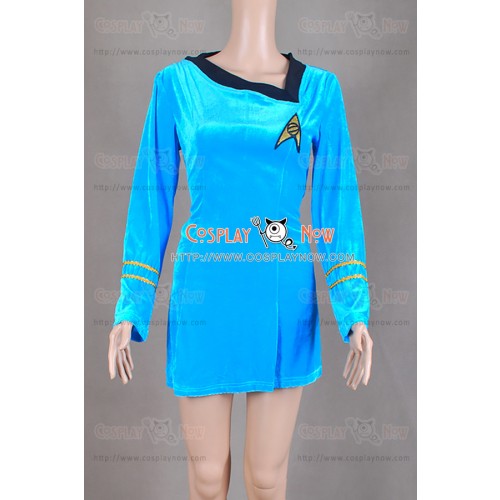 Star Trek Costume TOS The Female Duty Uniform Blue Dress