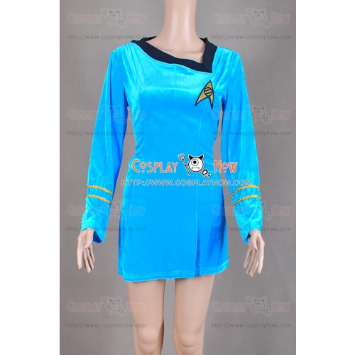 Star Trek Costume TOS The Female Duty Uniform Blue Dress