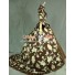 Renaissance Victorian Ball Gown Reenactment Stage Floral Lolita Dress Costume