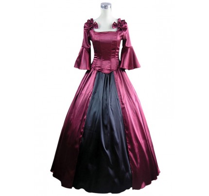 Colonial Lolita Ball Gown Prom Red Wedding Dress