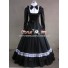 Gothic Cotton Lolita Black Dress Ball Gown Cosplay Prom