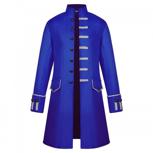 Historical Medieval Solid Fashion Steam Punk Vintage Overcoat Uniform