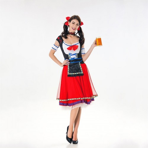 German Bavaria Festival Cosplay Costume Traditional Maid Dress Party