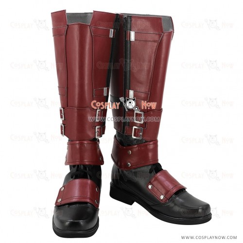 Marvel Deadpool Wade Wilson Red Shoes Cosplay Boots