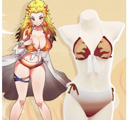 Demon Slayer Kyojuro Rengoku Swim Cosplay Costume