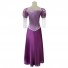 Tangled Cosplay Princess Rapunzel Costume Purple Dress