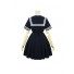 Lolita Cosplay Harajuku Navy Dress Dark Blue Costume