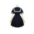 Lolita Cosplay Harajuku Navy Dress Dark Blue Costume
