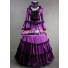 Southern Belle Gothic Satin Purple Dress Ball Gown Prom