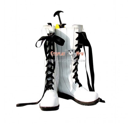 Black Butler Cosplay Shoes Book of Circus Ciel Phantomhive White Boots