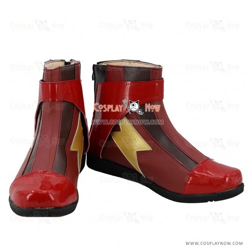 DC Justice League The Flash Barry Allen Red Cosplay Shoes