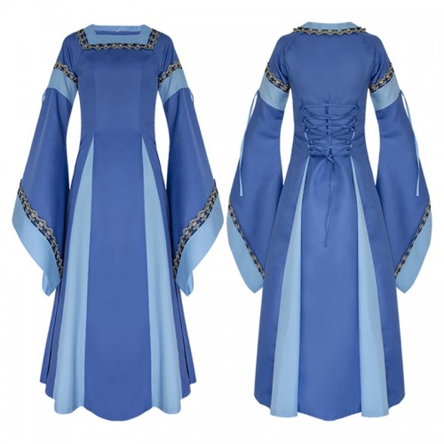 Historical Color Collision Medieval Retro Historical Dress