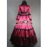 Victorian Lolita Southern Belle Satin Gothic Lolita Dress Red