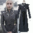 Game of Thrones Cosplay Daenerys Targaryen Costume Black Dress