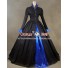 Renaissance Gothic Ball Gown Prom Black Cotton Blends Dress