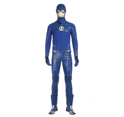 DC Justice League The Flash Barry Allen Cosplay Costume Blue Version