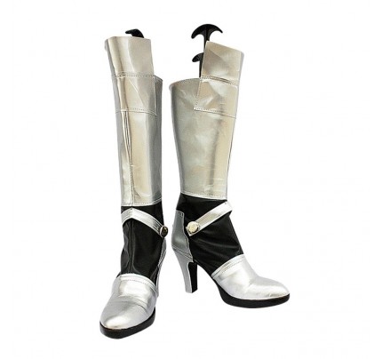 Fate Stay Night Cosplay Shoes Saber Silver Boots