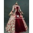 Victorian Lolita Reenactment Stage Antique Gothic Lolita Dress Red Floral