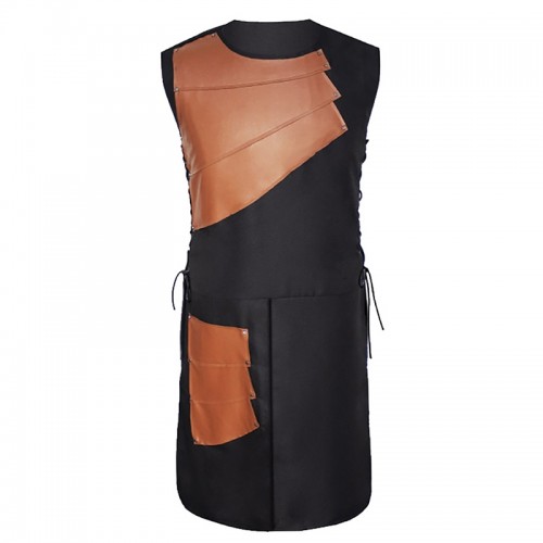 Sleeveless Round Neck Medieval Panel Vest Stage Costume