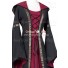 Renaissance Baroque Medieval Robe Adelheid Schwarz-Bordeaux Carnival Dress