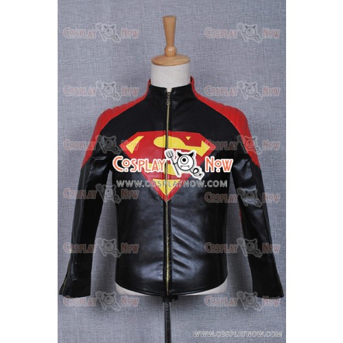 Smallville Cosplay Clark Kent Black Red Coat Costume