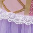 Snow White Cosplay Princess Costume Purple Pleated Girl Dress for Children