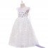 Snow White Cosplay Princess Costume Layered Printed Sleeveless White Girl Dress for Children