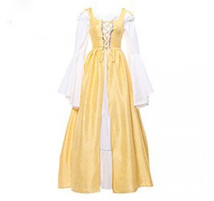 Square Collar Medieval Renaissance Vintage Dress Christmas 