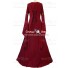 Carnival Renaissance Medieval Garment Robe Anna Red Dress Halloween